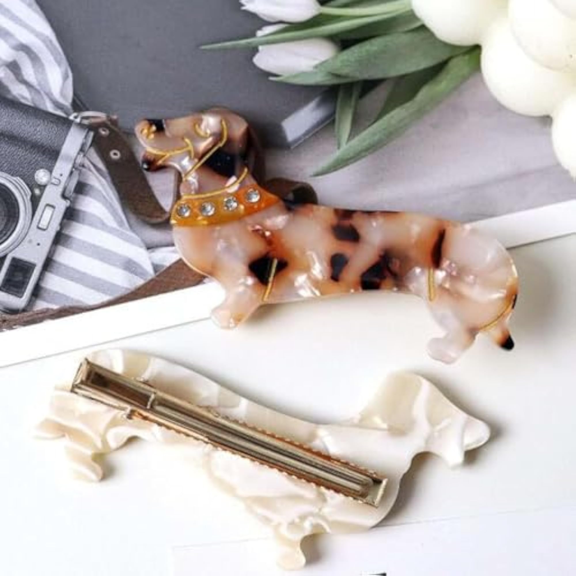 Dachshund Dog Hair Clips for Women & Girls
