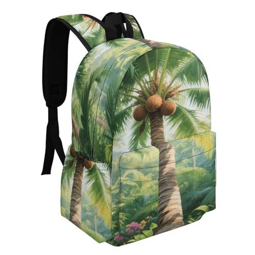 Coconut Tree Printed Backpack Water-Resistant Pack Stylish Bag Lightweight Travel Backpack2