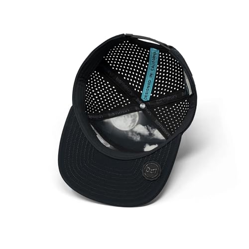 Image of melin Trenches Icon Hydro, Performance Snapback Hat, Water-Resistant Flat Bill Caps for Men & Women, Golf, Running or Workout