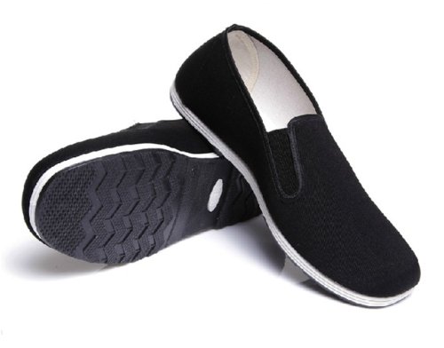 UNOW Chinese Traditional Cloth Kung Fu Shoes,Black3