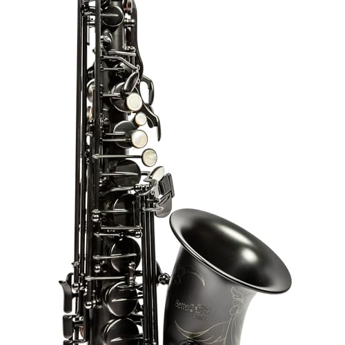 Image of BetterSax Session Alto Saxophone Matte Black Finish - Hand-Crafted Professional Saxophone - Enhanced Tone, Projection & Ergonomics - Includes Professional Hand-Finished Mouthpiece | Hand-Crafted Professional Saxophone, Enhanced Tone, Projection & Ergonomics, Includes Professional Hand-Finished Mouthpiece