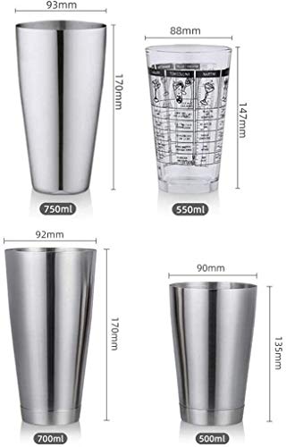 Kit bartender 17 piezas acero inoxidable con soporte miniatura 3