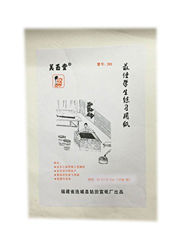 Papel Xuan Easyou Sumi semi maduro para caligrafía de 24,5x33,5 cm con 100 hojas de arroz Shuan