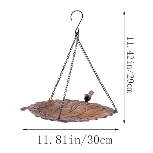 Plateau de mangeoire à oiseaux en métal durable avec chaînes de suspension - 6