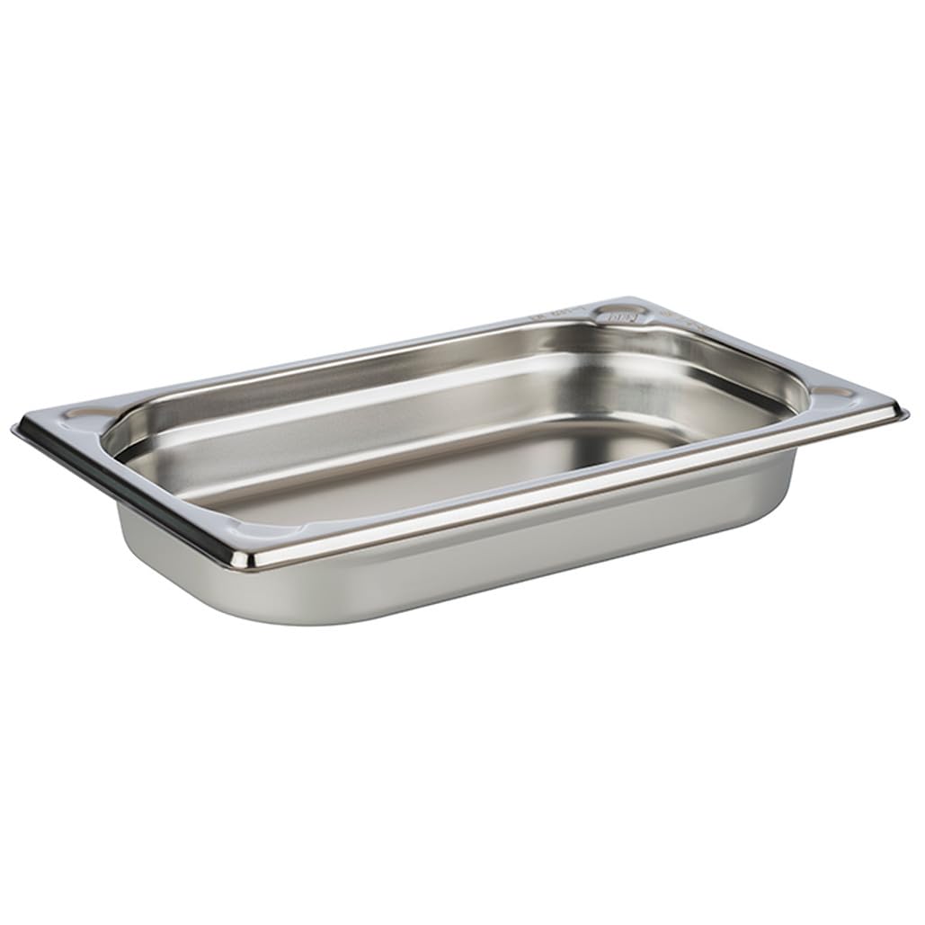 APS 81401 Pojemnik GN 1/4, stal nierdzewna, pojemnik gastronomiczny, wymiary 264 x 162 mm/wysokość 40 mm/pojemność 1,0 litra