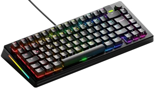 Image of Glorious Gaming GMMK 3 PRO: custom mechanical keyboard, TKL 75%, aluminium body and modular seals, MX switches (hot swap), sound-absorbing foam, custom caps, German QWERTZ - Black