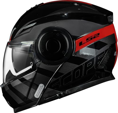 Capacete Ls2 Ff902 Scope Hamr Preto c/ Vermelho - 58/M