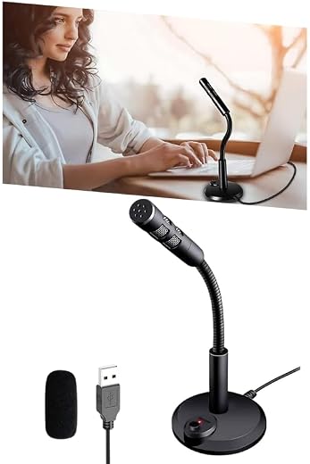 Drumstone 𝟏𝟓-𝐘𝐞𝐚𝐫 𝐖𝐚𝐫𝐫𝐚𝐧𝐭𝐲 USB Computer Microphone for PC & Laptop | Plug & Play Desktop Mic for Streaming, ...