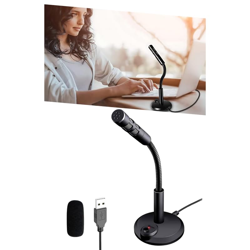Drumstone 𝟏𝟓-𝐘𝐞𝐚𝐫 𝐖𝐚𝐫𝐫𝐚𝐧𝐭𝐲 USB Computer Microphone for PC & Laptop | Plug & Play Desktop Mic for Streaming, Podcasting, Gaming, Voice Recording | Compact USB Mic with Clear Sound – Black-image-39