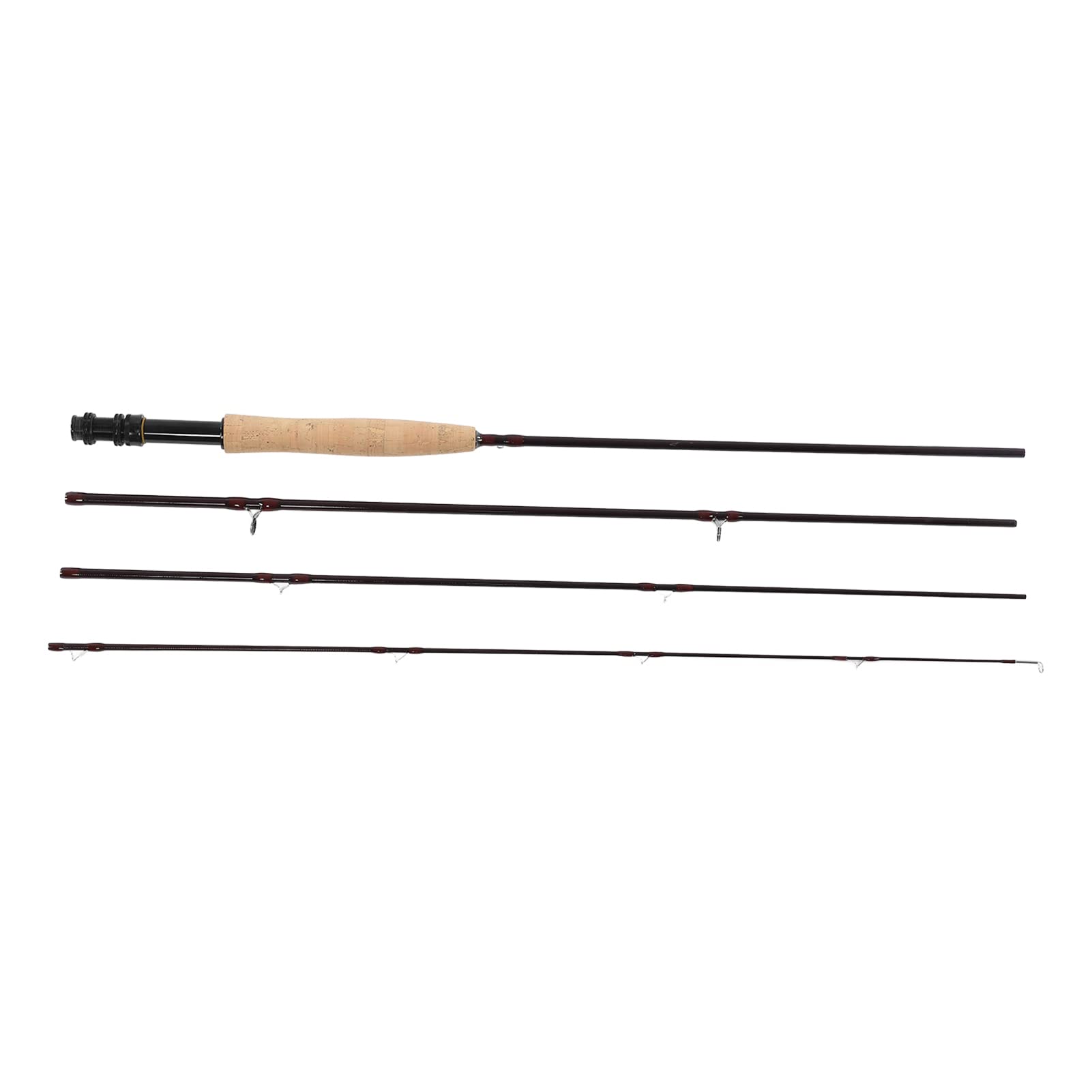 Canna da Pesca a Mosca, Asta Telescopica in Carbonio Resistente per attività di Pesca All'aperto, Accessori Leggeri, 4 Pezzi