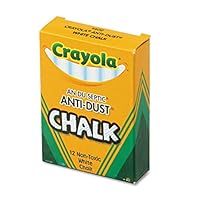 Crayola® Anti-Dust® Chalk CHALK,ANTI-DUST,12/BX,WE (Pack of100)