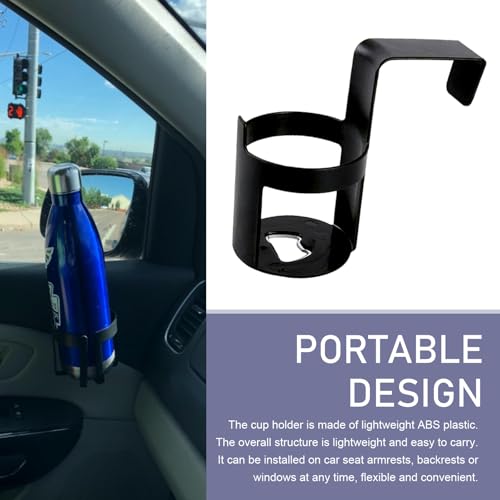 Portavasos de puerta para carro diseño hueco negro miniatura 5