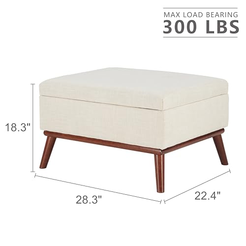 Tbfit 170 Large Ottoman With Storage, 28.3-Inch Mid Century Modern Rectangle Coffee Table thumb #1
