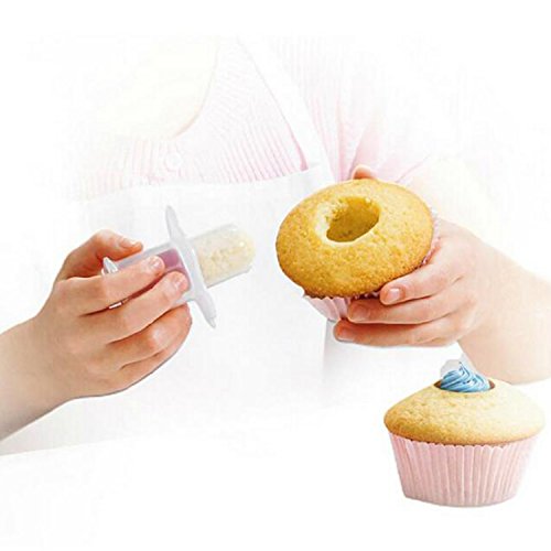 Image of 2pcs Cupcake Tools Muffin Cake Pastry Model Plunger Cutter Decorating Plastic Cake Digging Holes Device Filling - Cupcake Hole Punch