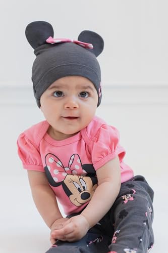 Disney Mickey Mouse Minnie Mouse Lion King Winnie The Pooh Baby Bodysuit Pants and Hat 3 Piece Outfit Set Newborn to Infant4