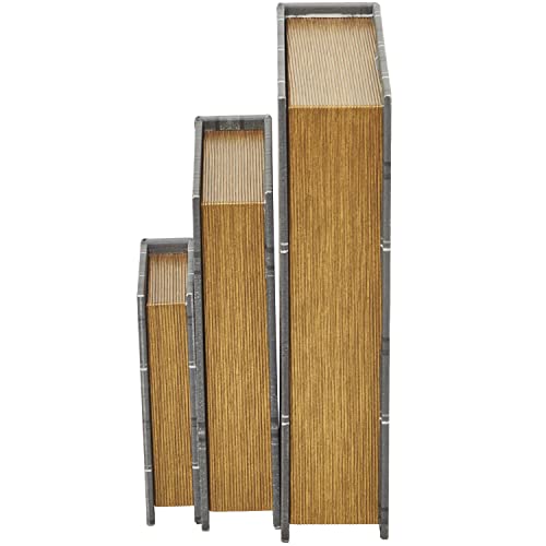 Deco 79 082653 Faux Leather Geometric Decorative Box Faux Storage Book Book Shaped Boxes thumb #6