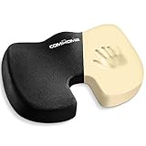 Comhoma Seat Cushion for Office Chair Memory Foam Office Chair Cushion for Butt and Back Support Car Seat Cushion Sciatica and Tailbone Pain Relief Wheelchair Seat Cushion for Seniors(Black