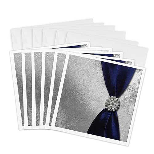 Rubans en satin avec perles bleu roi lot de 6 pièces pour décoration
