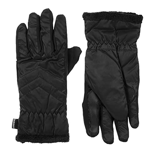 Isotoner Womens Recycled Sleekheat Stretch Chevron Quilted Smartdri Cold Weather Glove, Touchscreen Capable #TOP2