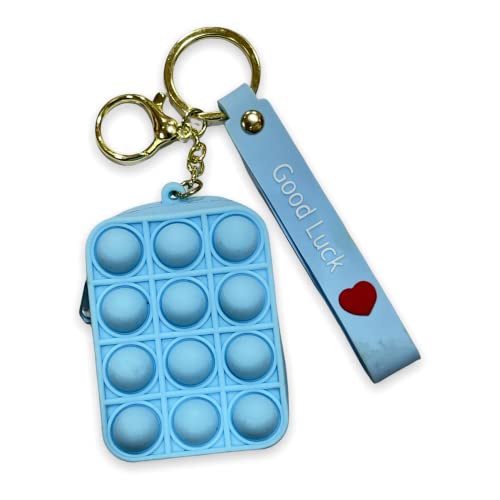 Image of AUGEN Cute Pop It Coin Purse Pouch Keychain For Gifting With Key Ring Anti-Rust (Pack Of 1)