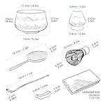 TEANAGOO-Japanese-Matcha-Set-7pcs-Matcha-Whisk-Mtacha-Kit-Matcha-Bowl-with-Pouring-Spout-Bamboo-Matcha-Whisk-chasen-Scoop-chashaku-Whisk-Holder-N23-Gradient-Navy-Matcha-Green-Tea-Powder