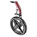 Drive Medical Aluminum Rollator Fold Up and Removable Back Support, Padded Seat with 7.5-Inch Casters, Red