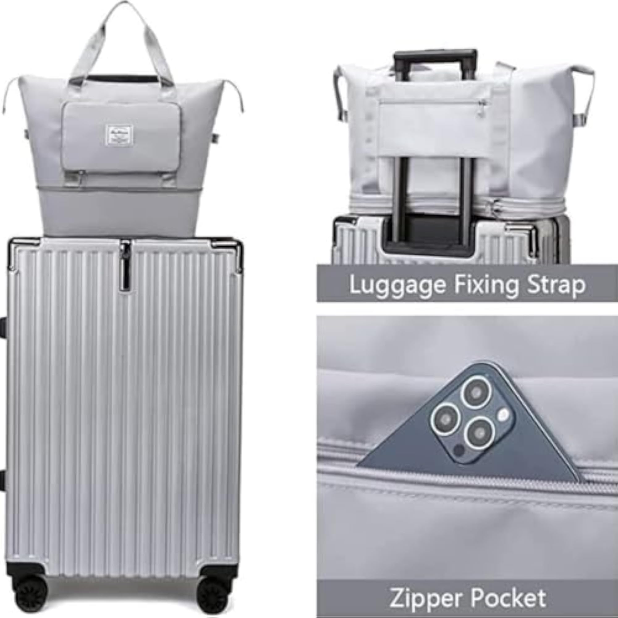 Foldable Travel Bag for Women, 41 Liters Capacity