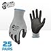 Gorilla Grip Work Gloves, Never Slip Maximum Grip All-Purpose, Gloves for Men, Superior in Wet, Dry, Oily Conditions, Polymer Palm, Large Size, 25 Pairs, Grey| 25952-25