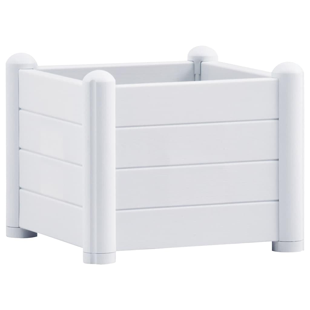 Jardinière surélevée en plastique robuste design blanc 43 cm pour aménagement