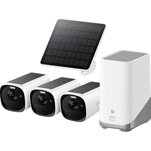 eufy EufyCam E40 3-Cam Kit E8144326 Funk, Kabellos, LAN, WLAN IP, Funk-Überwachungskamera-Set
