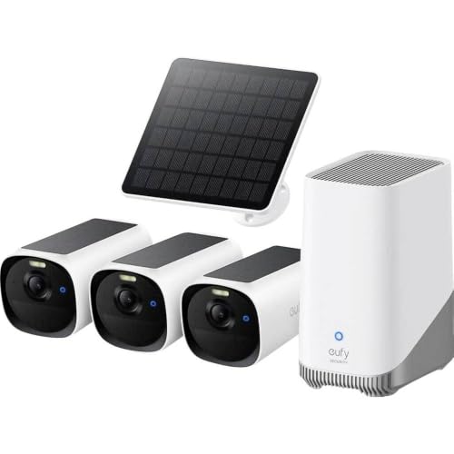 eufy EufyCam E40 3-Cam Kit E8144326 Funk, Kabellos, LAN, WLAN IP, Funk-Überwachungskamera-Set