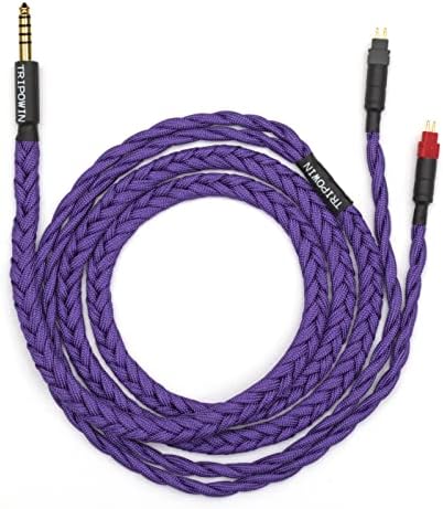 Linsoul Tripowin GranVia Upgraded OFC High Purity Headphone Audio Replacement Cable (4.4mm Plug, Dual 3.5mm, 1.5m length, Black)