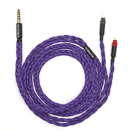 Linsoul Tripowin GranVia Upgraded OFC High Purity Headphone Audio Replacement Cable (4.4mm Plug, HD650, 1.5m Length, Purple)