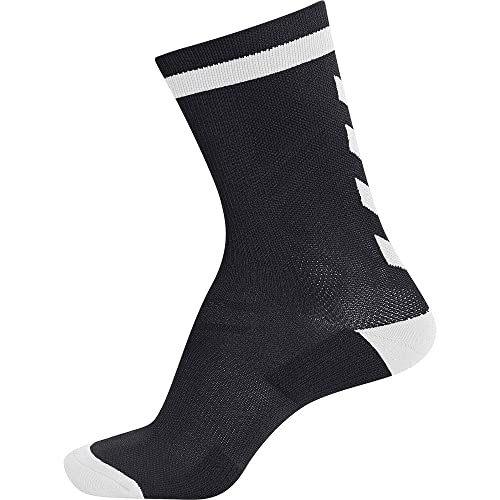 hummel Mixte Chaussettes D'intérieur Elite Basses Chaussettes, Noir/blanc., 39-42 EU