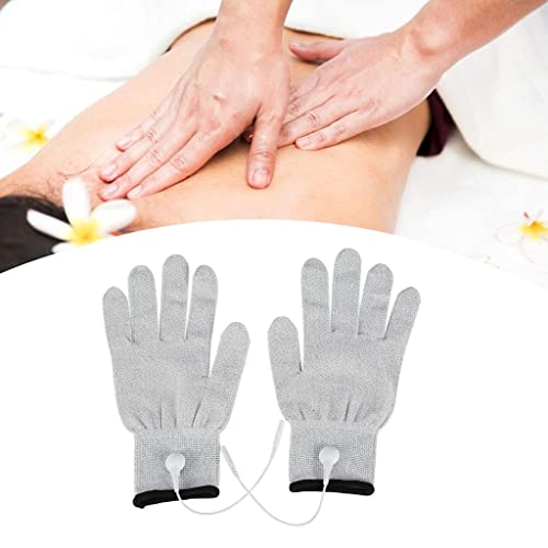 Estimuladores nerviosos, Masaje conductivo con electrodos de microcorriente para aliviar el Rostro y el Cuerpo, energía, recuperación (Color: Gris, 1 par, tamaño: M)