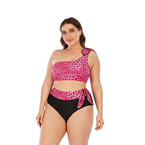 Bikinis plus taille gainant avec maillot de bain en taille haute - 4