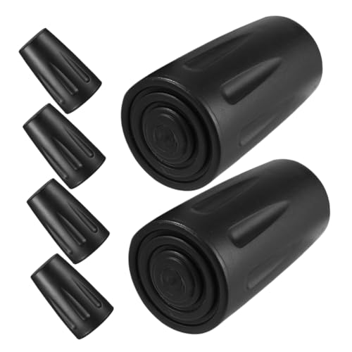 BESTonZON 6Pcs Non Slip Replacement Tips for Walking Canes Crutches Durable Construction for Hiking Trekking Comfortable Grip for Outdoor Stability