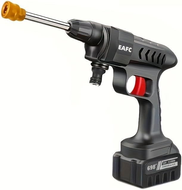 Wireless High Pressure Car Wash Water Gun, Portable Car Wash Gun, Rechargeable Lithium Battery, Electric High Pressure Car Cleaning Tool Handheld Cleaning Kit for Car Detailing, Floor Cleaning