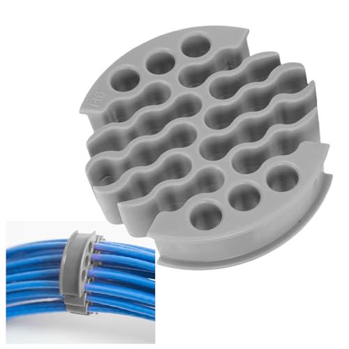 Wire Comb Cable Comb Organizer Network Cable Management Clips for Dressing Comb Data Cables or Wires Grey CAT 6
