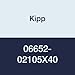 Kipp 06652-02105X40 Novo?Grip Grey Thermoplastic Wing Grip with M10 External Thread, Stainless Steel Bolt, Metric, 21 mm Diameter, 40 mm Screw Length, Light Grey Cap Color (Pack of 10)
