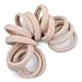 Cyndibands Gentle Hold Soft and Stretchy Gentle Hold 1.5" Seamless Fabric Ponytail Holders in Cream for Blondes - 12 Hair Ties