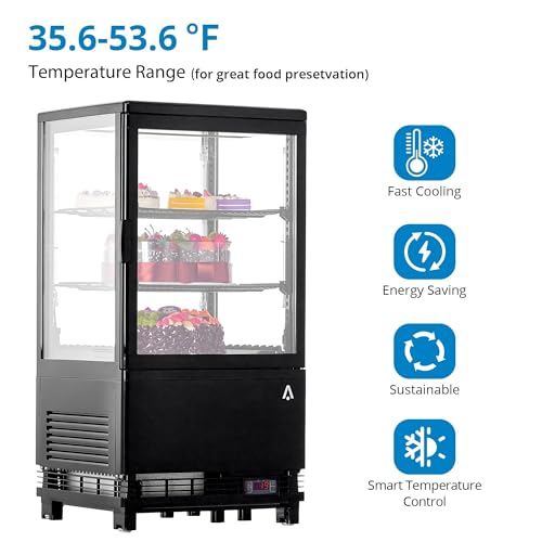 Image of Garvee 2.0 Cu.Ft Beverage Refrigerator with Glass Door, Countertop Single Door Drink Cooler, Commercial Fridge for Drinks and Snacks, 110V, Black