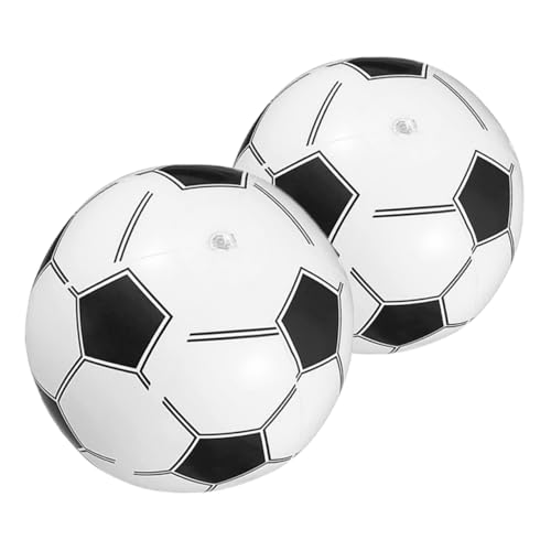 TOYANDONA 2 Piezas Balones de Fútbol Inflables para Juguetes de Playa y Piscina Material Seguro y Suave Fiestas de Cumpleaños Verano