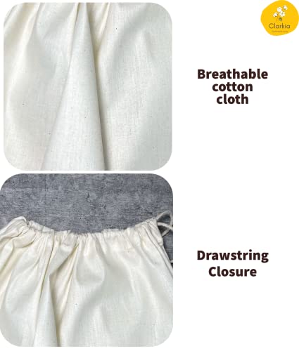 Image of 5 Pack Cotton Dust Bags for Handbag Purses Shoes Boots Drawstring Bag Travel Storage Pouch (18x18 in, Beige)