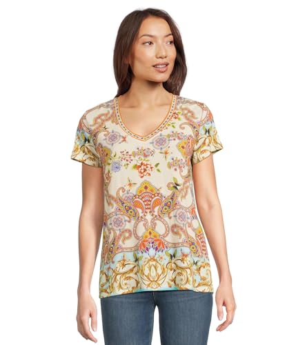 Johnny Was Women's The Janie Favorite Short Sleeve V-Neck Tee