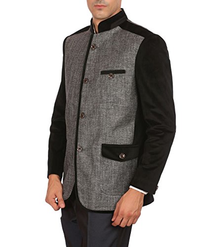 Image of WINTAGE Men's Banarasi Rayon Cotton Green Bandhgala