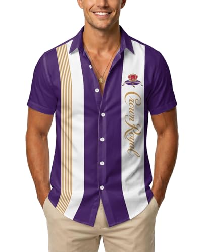 Image of 99TIMORO Funny Film Summer Button Down Shirt Men Short Sleeve Top | Movie Character Hawaiian Shirts for Men Lightweight Breathable Beach Vacation Business Casual Summer Gifts Classic Fit