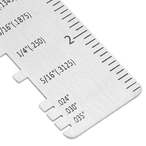 Medidor de grosor de alambre acero inoxidable Mipcase 2 piezas miniatura 7