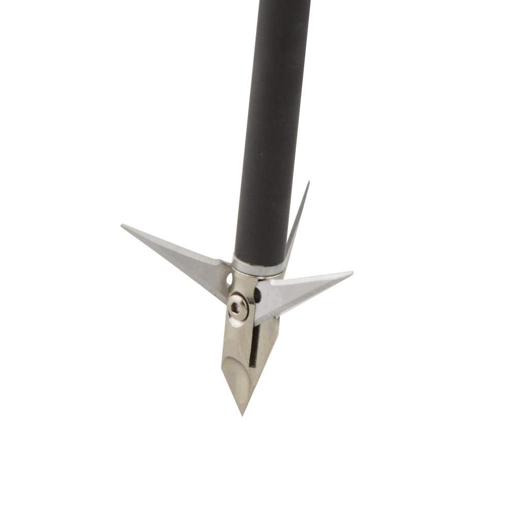 AMEYXGS 12 Pcs Chasse Broadheads 100 Grain 3 Lames Affûtées Têtes de Flèches Tough Steel Arrow Tips pour Arc à Poulies et Arbalète