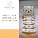 SPOTTED DOG GIFT COMPANY Coasters Set of 6, Wooden Cat Coasters With Holder for Drinks Mugs Cups, Cute Cat Themed Decorative Home Decor Accesories & Gifts for Cat Lovers